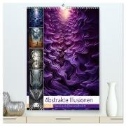 Abstrakte Illusionen (hochwertiger Premium Wandkalender 2024 DIN A2 hoch), Kunstdruck in Hochglanz