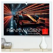 Rennwagen Fantasien (hochwertiger Premium Wandkalender 2024 DIN A2 quer), Kunstdruck in Hochglanz
