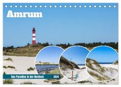 Amrum - Das Paradies in der Nordsee (Tischkalender 2024 DIN A5 quer), CALVENDO Monatskalender