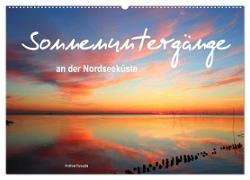 Sonnenuntergänge an der Nordseeküste (Wandkalender 2024 DIN A2 quer), CALVENDO Monatskalender