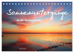 Sonnenuntergänge an der Nordseeküste (Tischkalender 2024 DIN A5 quer), CALVENDO Monatskalender