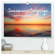 Sonnenuntergänge an der Nordseeküste (hochwertiger Premium Wandkalender 2024 DIN A2 quer), Kunstdruck in Hochglanz