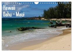 Hawaii - Oahu - Maui (Wandkalender 2024 DIN A4 quer), CALVENDO Monatskalender