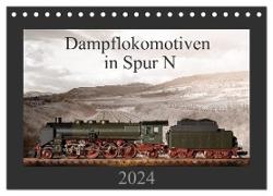 Dampflokomotiven in Spur N (Tischkalender 2024 DIN A5 quer), CALVENDO Monatskalender