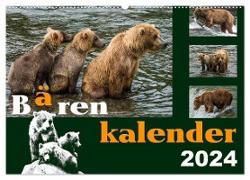 Bärenkalender (Wandkalender 2024 DIN A2 quer), CALVENDO Monatskalender