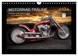 Motorrad-Träume ¿ Chopper und Custombikes (Wandkalender 2024 DIN A4 quer), CALVENDO Monatskalender