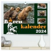 Bärenkalender (hochwertiger Premium Wandkalender 2024 DIN A2 quer), Kunstdruck in Hochglanz