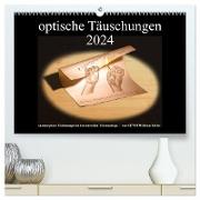 optische Täuschungen 2024 (hochwertiger Premium Wandkalender 2024 DIN A2 quer), Kunstdruck in Hochglanz