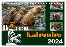 Bärenkalender (Tischkalender 2024 DIN A5 quer), CALVENDO Monatskalender