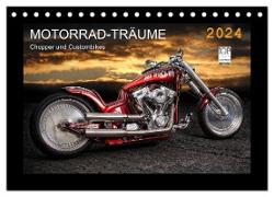 Motorrad-Träume ¿ Chopper und Custombikes (Tischkalender 2024 DIN A5 quer), CALVENDO Monatskalender