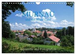 Murnau und das Blaue Land - Aquarelle und Fotografien (Wandkalender 2024 DIN A4 quer), CALVENDO Monatskalender
