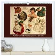 Alte europäische Ankleidepuppen aus Papier (hochwertiger Premium Wandkalender 2024 DIN A2 quer), Kunstdruck in Hochglanz