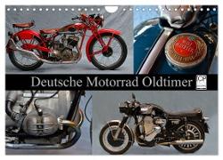Deutsche Motorrad Oldtimer (Wandkalender 2024 DIN A4 quer), CALVENDO Monatskalender