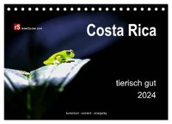 Costa Rica tierisch gut 2024 (Tischkalender 2024 DIN A5 quer), CALVENDO Monatskalender