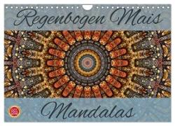 Regenbogen Mais Mandalas (Wandkalender 2024 DIN A4 quer), CALVENDO Monatskalender