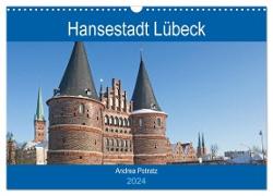 Hansestadt Lübeck / Geburtstagskalender (Wandkalender 2024 DIN A3 quer), CALVENDO Monatskalender