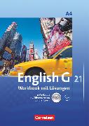 English G 21, Ausgabe A, Band 4: 8. Schuljahr, Workbook mit CD-ROM (e-Workbook) und CD - Lehrerfassung