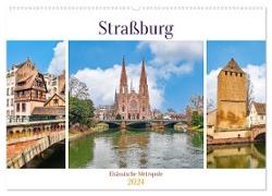 Straßburg - Elsässische Metropole (Wandkalender 2024 DIN A2 quer), CALVENDO Monatskalender