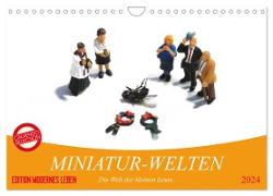 MINIATUR-WELTEN (Wandkalender 2024 DIN A4 quer), CALVENDO Monatskalender