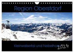 Region Oberstdorf - Kleinwalsertal und Nebelhorn (Wandkalender 2024 DIN A4 quer), CALVENDO Monatskalender