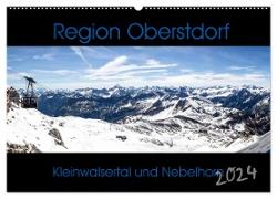 Region Oberstdorf - Kleinwalsertal und Nebelhorn (Wandkalender 2024 DIN A2 quer), CALVENDO Monatskalender
