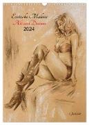 Erotische Malerei - Akt und Dessous (Wandkalender 2024 DIN A3 hoch), CALVENDO Monatskalender