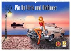 Pin-Up Girls und Oldtimer by Mausopardia (Wandkalender 2024 DIN A2 quer), CALVENDO Monatskalender