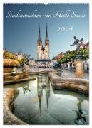 Stadtansichten von Halle Saale 2024 (Wandkalender 2024 DIN A2 hoch), CALVENDO Monatskalender