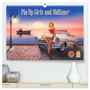 Pin-Up Girls und Oldtimer by Mausopardia (hochwertiger Premium Wandkalender 2024 DIN A2 quer), Kunstdruck in Hochglanz