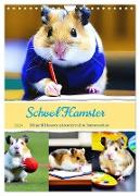 School Hamster - Eifrige KI Hamster präsentieren ihre Hamsterschule (Wandkalender 2024 DIN A4 hoch), CALVENDO Monatskalender
