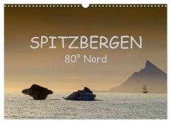Spitzbergen 80° Nord (Wandkalender 2024 DIN A3 quer), CALVENDO Monatskalender