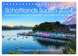 Schottlands Süden 2024. Impressionen zwischen Edinburgh, Loch Ness und Isle of Skye (Tischkalender 2024 DIN A5 quer), CALVENDO Monatskalender