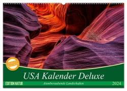 USA Kalender Deluxe (Wandkalender 2024 DIN A2 quer), CALVENDO Monatskalender