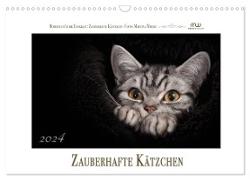 Zauberhafte Kätzchen (Wandkalender 2024 DIN A3 quer), CALVENDO Monatskalender