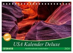 USA Kalender Deluxe (Tischkalender 2024 DIN A5 quer), CALVENDO Monatskalender