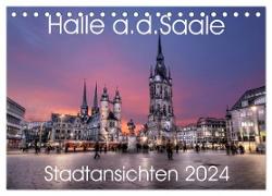 Halle an der Saale - Stadtansichten 2024 (Tischkalender 2024 DIN A5 quer), CALVENDO Monatskalender