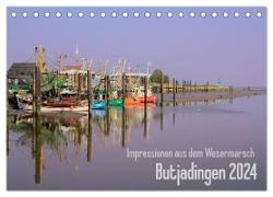 Impressionen aus dem Wesermarsch - Butjadingen 2024 (Tischkalender 2024 DIN A5 quer), CALVENDO Monatskalender
