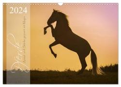 Pferde - Anmut und Stärke gepaart mit Magie (Wandkalender 2024 DIN A3 quer), CALVENDO Monatskalender