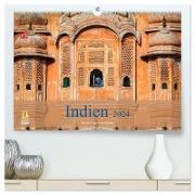 Indien 2024 Tempel, Tiger und Paläste (hochwertiger Premium Wandkalender 2024 DIN A2 quer), Kunstdruck in Hochglanz