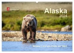 Alaska 2024 Wildes Land am Ende der Welt (Wandkalender 2024 DIN A2 quer), CALVENDO Monatskalender