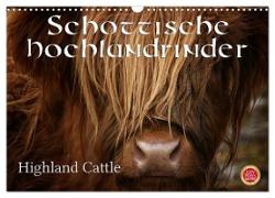 Schottische Hochlandrinder - Highland Cattle (Wandkalender 2024 DIN A3 quer), CALVENDO Monatskalender