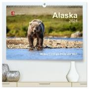 Alaska 2024 Wildes Land am Ende der Welt (hochwertiger Premium Wandkalender 2024 DIN A2 quer), Kunstdruck in Hochglanz