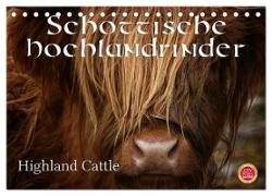 Schottische Hochlandrinder - Highland Cattle (Tischkalender 2024 DIN A5 quer), CALVENDO Monatskalender