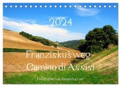 Franziskusweg - Camino di Assisi (Tischkalender 2024 DIN A5 quer), CALVENDO Monatskalender