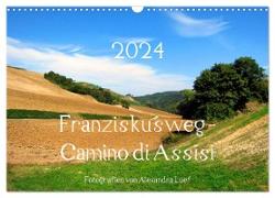 Franziskusweg - Camino di Assisi (Wandkalender 2024 DIN A3 quer), CALVENDO Monatskalender