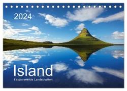 ISLAND 2024 - Faszinierende Landschaften (Tischkalender 2024 DIN A5 quer), CALVENDO Monatskalender