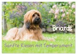 Briards - sanfte Riesen mit Temperament (Tischkalender 2024 DIN A5 quer), CALVENDO Monatskalender