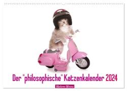 Der "philosophische" Katzenkalender 2024 (Wandkalender 2024 DIN A2 quer), CALVENDO Monatskalender