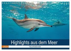 Highlights aus dem Meer - Tauchkalender (Wandkalender 2024 DIN A4 quer), CALVENDO Monatskalender