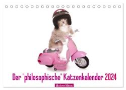Der "philosophische" Katzenkalender 2024 (Tischkalender 2024 DIN A5 quer), CALVENDO Monatskalender